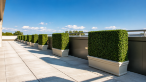 Corridors, elevator landings, and transitional spaces