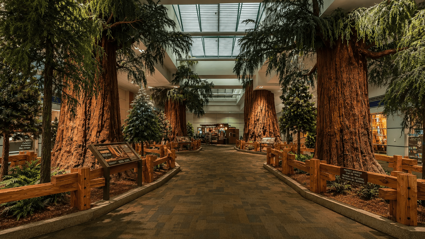 Artificial Trees and Plants for Airport Terminals and Transportation Hubs